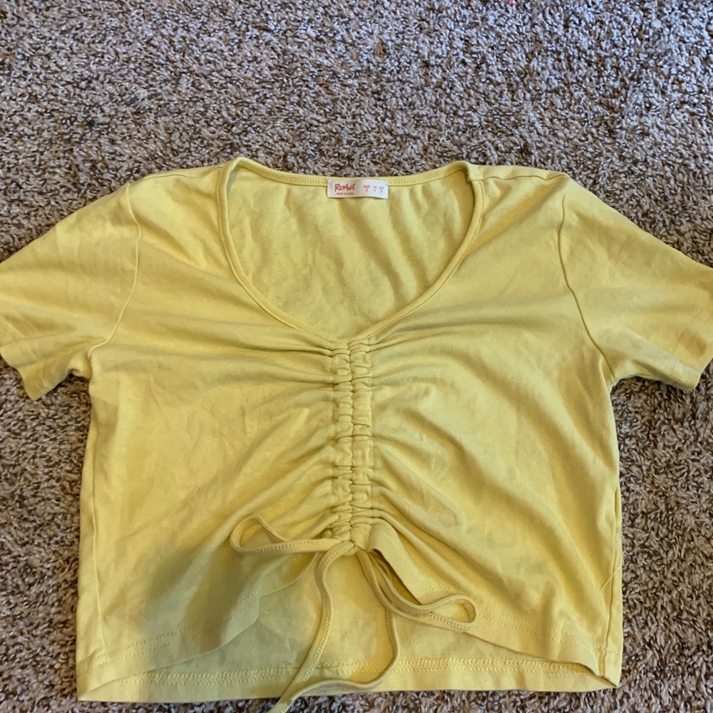Yellow crop shirt